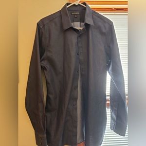 Banana Republic Non-Iron Tailored Slim Fit Medium Dress Shirt Gray